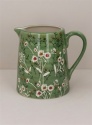 GIZELA GRAHAM LARGE STONEWARE JUG WILD GREEN DAISY