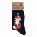 WRENDALE DESIGNS LADIES SOCKS CHRISTMAS FOX