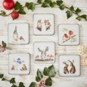 WRENDALE DESIGNS CHRISTMAS COASTERS SET/6