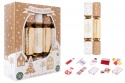 CHRISTMAS CRACKERS 10 GOLD & CREAM SNOWFLAKE