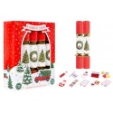 CHRISTMAS CRACKERS 10 TREE & WREATH WITH RED TRUCK