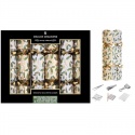 CHRISTMAS CRACKERS 6 MINI WHITE & GOLD MISTLETOE