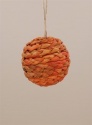 GISELA GRAHAM ORANGE CORNHUSK BALL 10CM