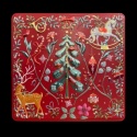 THE SILVER CRANE COMPANY XMAS ORNAMENTS RED TIN