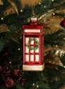 GISELA GRAHAM GLASS LONDON PHONE BOX WITH WREATH