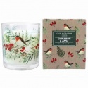 GISELA GRAHAM CINNAMON & APPLE SCENTED CANDLE WITH ROBINS SMALL