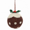 GISELA GRAHAM FELT ROUND CHRISTMAS PUDDING