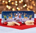 GRANDMA WILD'S EMBOSSED SANTA'S STARRY NIGHT BISCUIT TIN