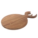 ACACIA CUTTING BOARD STAG WITH KNIFE