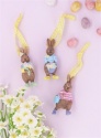 GISELA GRAHAM RESIN BUNNY WITH PINK TOP