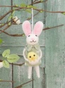 GISELA GRAHAM MIXED WOOL BUNNY WITH CHICK